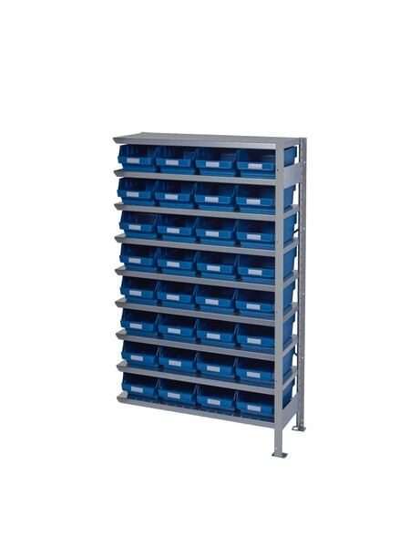 Anbauregal mit 32 Lagerkästen Typ 4024-15